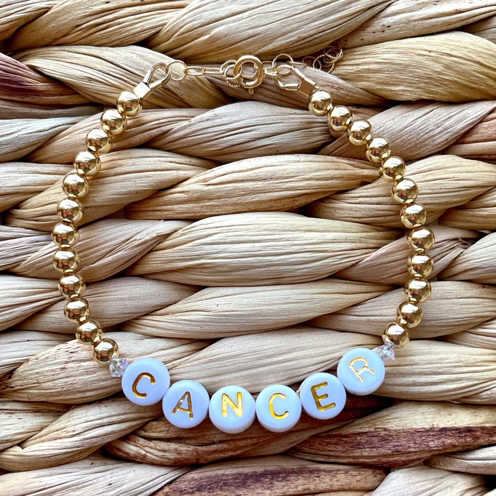 🌻HANDMADE 14k Gold Filled Cancer Zodiac Bracelet